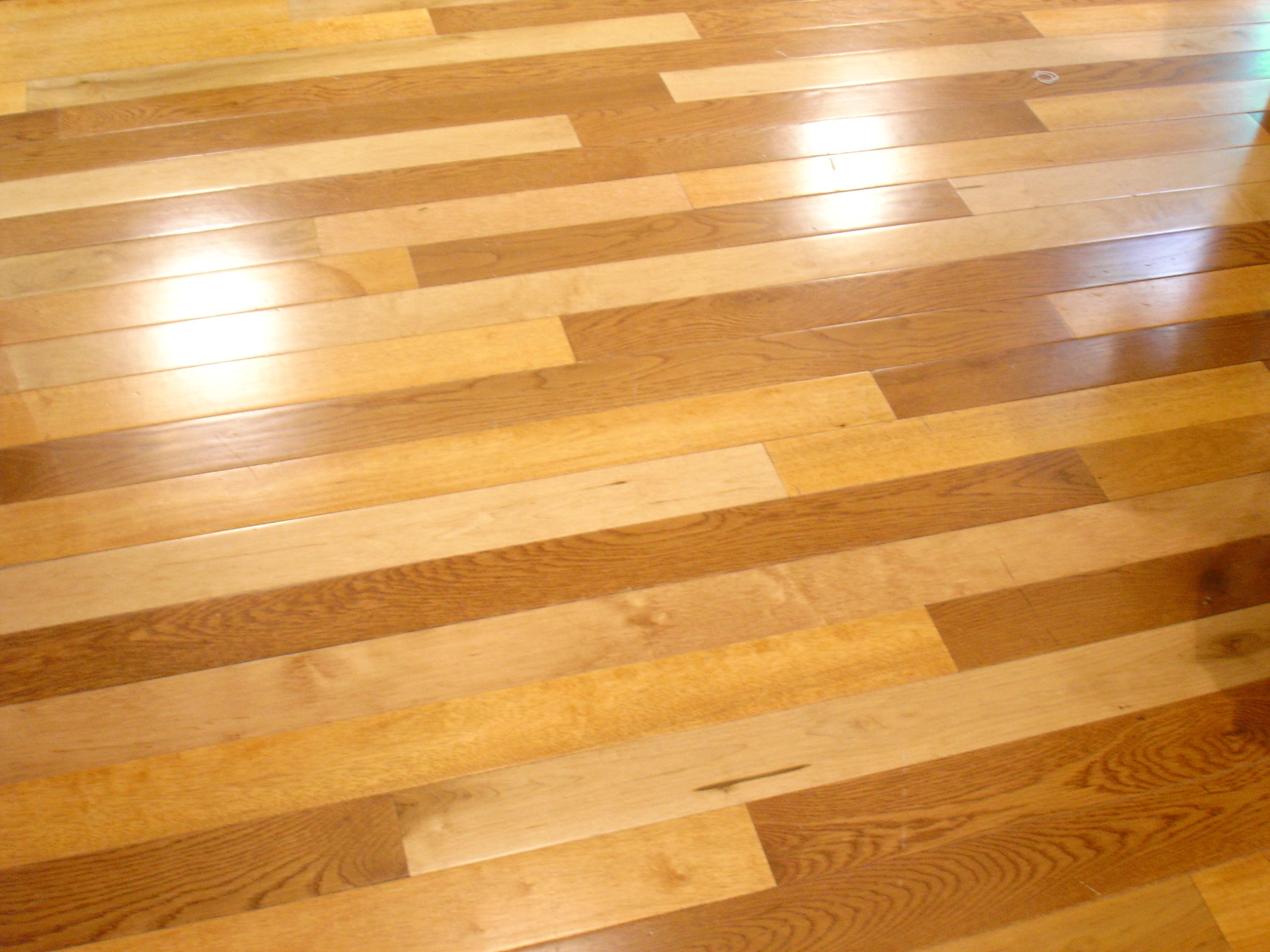 shiny hardwood floor
