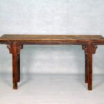 small wood console table