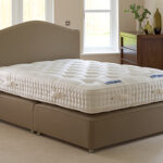 bed frame with headboard and mattress