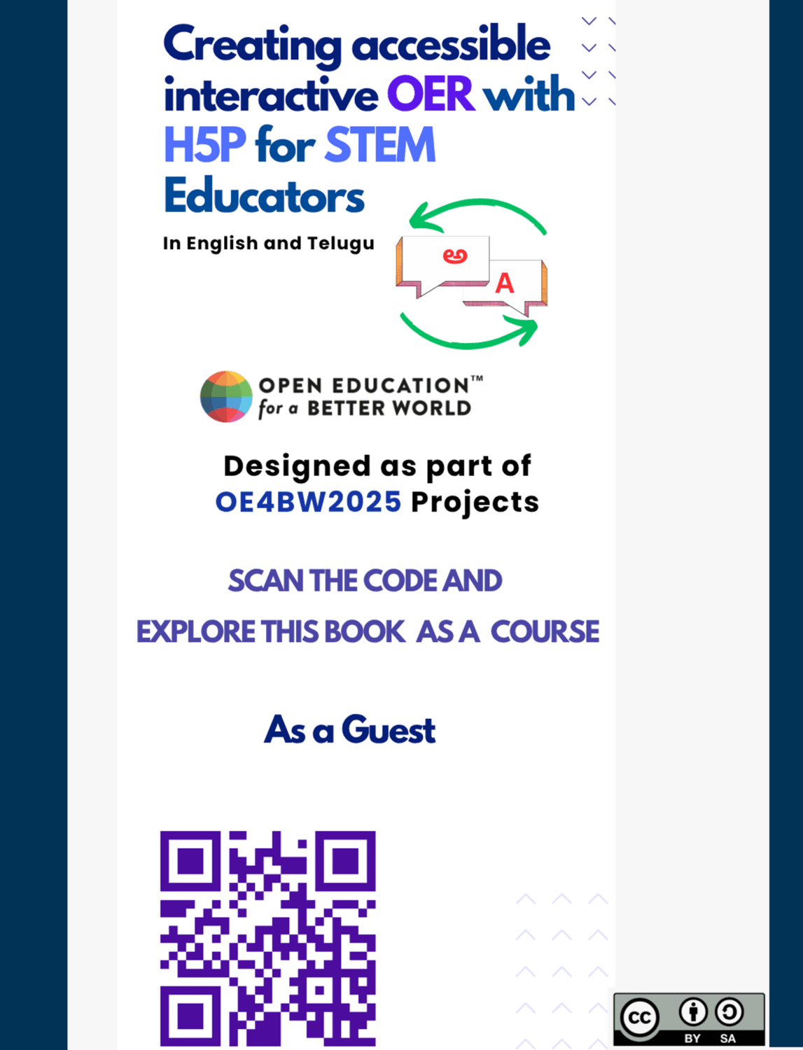 Cover image for Creating accessible interactive OER with H5P for STEM Educators in Bilingual ( English and Telugu)